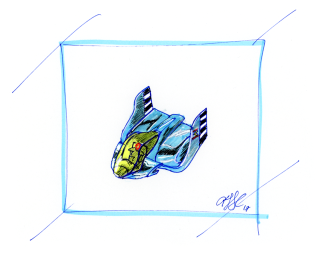 Blue Falcon from SNES F-Zero Concept Art